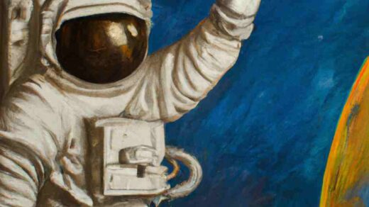 astronaut waving