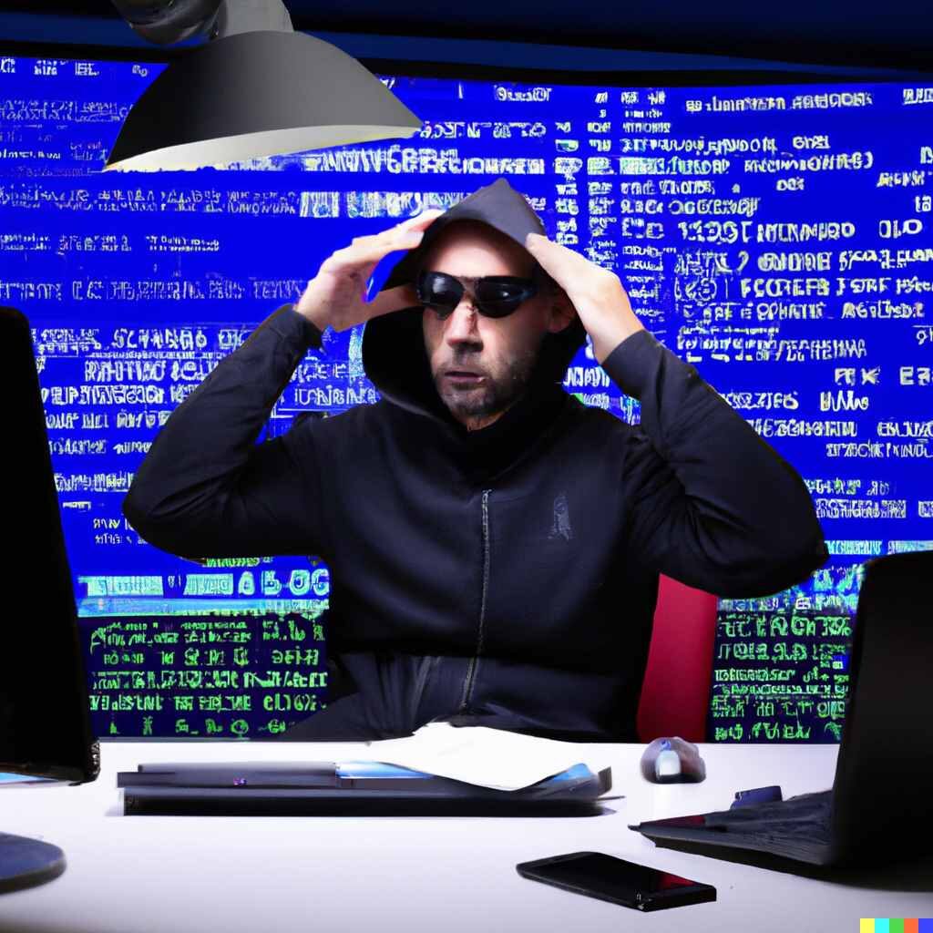 a hackerman who is visibly frustrated as his unit tests fail for no apparent reason